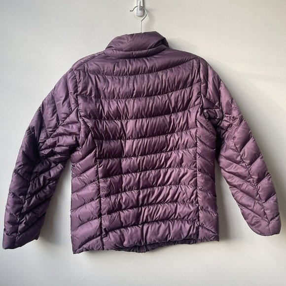Uniqlo Ultra Light DOWN Coat kid Girls XL Packable Jacket Purple EUC - Picture 7 of 10